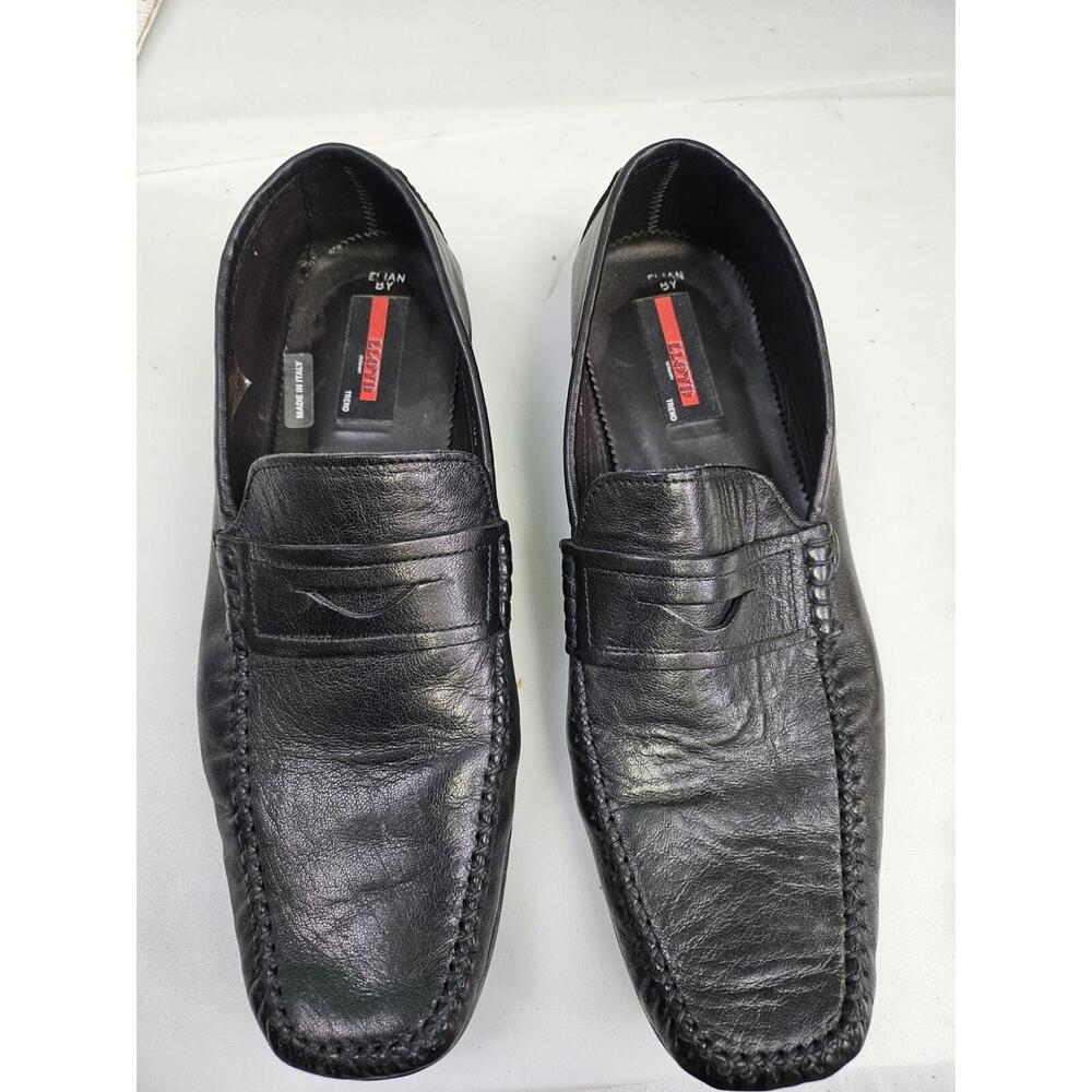 Lloyd Elian German Loafers Trend Black Leather Slip-On‎ 20-920-00 Mens Size 10.5